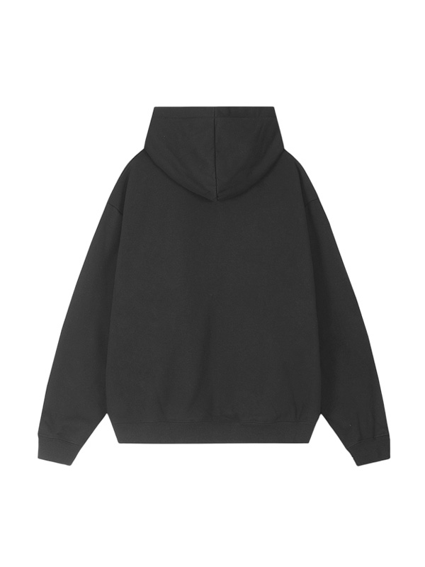 Men's Double Zipper Metal Button Oversized Hoodie-1