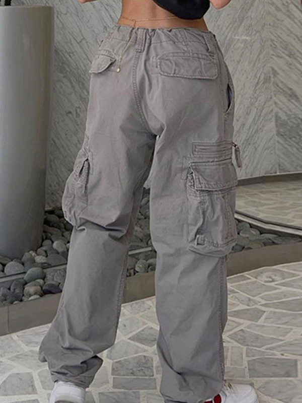 Washed Vintage Baggy Cargo Jeans-1