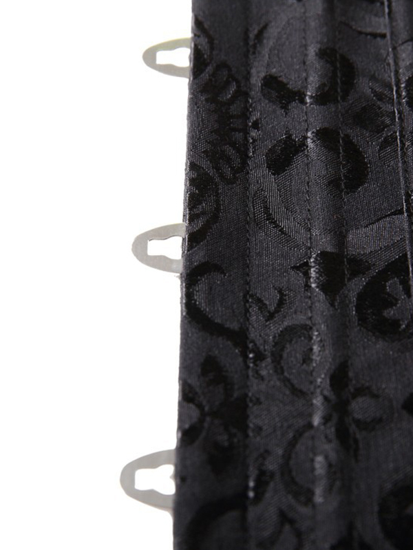 Vintage Jacquard Tie Back Corset Top-2